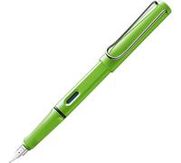 Lamy Stylo plume Safari – plume acier EF, grip ergonomique, cartouche T10 bleue – Vert Droitier
