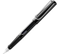 Lamy safari black - Stylo Plume avec grip ergonomique et plume acier poli en taille B - matière plastique robuste ASA - avec cartouche bleue T 10 - Droitier