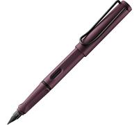 Lamy safari scarlet - Stylo Plume avec grip ergonomique et plume acier pour gaucher (LH) en taille M - matière plastique robuste ASA - avec cartouche bleue T 10