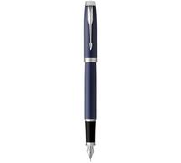 Stylo plume - PARKER - IM - Bleu mat - Plume moyenne - Attributs chromés