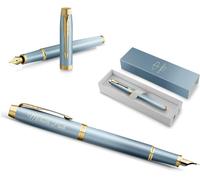Stylo plume Parker IM Rituals, couleur turquoise, avec gravure - Stylo - Coffret cadeau - Cadeau personnalisé