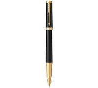 Stylo plume PARKER INGENUITY, Noir, Finition dorée, Plume Moyenne, cartouche d'encre noire, coffret cadeau Noir