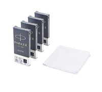Stylo plume Parker Quink Recharges, Long, Lot de 20 cartouches Noir