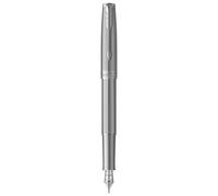 Stylo plume Parker Sonnet Ciselé Édition spéciale | Finition Palladium | Plume moyenne or massif 18 carats | Coffret cadeau