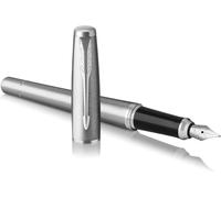 Stylo plume Parker Urban Metro Metallic, plume moyenne - Coffret cadeau - Encre bleue