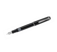 Stylo plume Pelikan M 205, largeur de plume : M, noir avec plume en acier inoxydable polie, mécanisme à piston, visibilité de l'encre (971770)