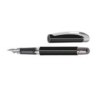 Stylo plume pour gauchers ergonomique pour l'école - ONLINE College Black - plume M (moyenne) robuste, pour cartouches d'encre standard, rechargeable, pour /filles/garçons/adultes