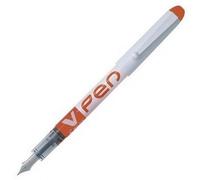 Stylo plume V-Pen effaçable pointe moyenne orange Pilot Orange G