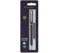Waterman Stylo-plume Allure – laque noire mate – encre bleue – emballé sous blister