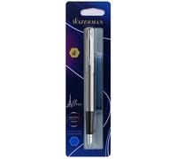 Waterman Stylo plume Allure - Finition chromée - Plume fine - Encre bleue