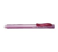 Stylo porte-gomme rechargeable - PENTEL - ZE11T-B - Corps translucide rose - Gomme blanche - Système d'avance
