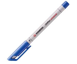 Stylo pour transparents - STABILO OHPen universal - hydrosoluble fin - pack de 10 - bleu