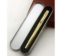 Stylo Roller-Ball De Luxe Avec Recharge De 0.5mm, 1 Pièce, Couleur Or, Noir, Encre Métallique De Haute Qualité, Fournitures De Bureau Pour Étudiants