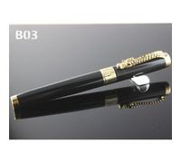 Stylo Roller De Luxe Vintage, Magnifique Ondulation Avec Pince De Dragon, Collection De Stylos À Encre De Sculpture En Métal Doré Noble, 1200