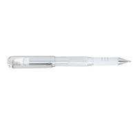 Pentel Roller gel Hybrid Gel Grip DX K230-W – encre métallisée 1 mm, blanc