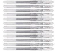 Stylo Roller Gel Pailleté Uni-Ball Signo Um120sp Ar Argent - Lot De 12