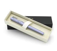 Stylo Roller Parker Vector XL personnalisé + Coffret cadeau (Bleu argenté) | Stylo personnalisable avec gravure du nom | Personalized Engraved Pen | Cadeau unique pour lui ou elle