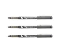 Stylo roller - PILOT - Hi-Tecpoint V5 - Encre liquide - Pointe fine - Noir