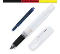 Stylo Roller - Rechargeable Avec Cartouche D'encre - Pointe Moyenne - Corps Transparent