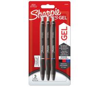 Stylo roller Sharpie S-Gel rétractable pointe 0,7 mm - écriture moyenne - Pochette de 3