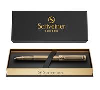 Stylo Rollerball Bronze Scriveiner - Magnifique Stylo de Luxe, Recharge d'Encre Schmidt, Meilleur Ensemble Cadeau Rollerball pour Hommes & Femmes, Professionnel, Bureau Exécutif, Beaux Stylos