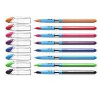 Schneider Pen Stylo-bille Slider Basic, Pointe extra large (XB), Pochette de 8, Couleurs assorties