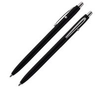 Stylo Shuttle Space, noir mat avec des touches chromées (#CH4BC)