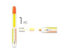 Stylo Surligneur Rétractable Rechargeable, 2 Couleurs En 1, Nouveau Marqueur Scolaire, Fluo, Doux Et Fluorescent, 1 Pièce