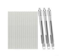 Stylo talc industriel pour marquage des métaux avec support intégré et noyaux de recharge pour travaux de soudure et de coupe (3 stylos + 15 noyaux)