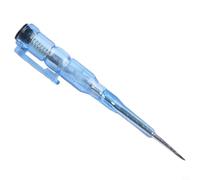 Stylo testeur de tension électrique avec fonction de vérification automatique pour détection de circuit AC et DC, IP56, indicateur LED lumineux, outil de tournevis plat, bleu, longueur 128 mm pour