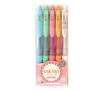 Zebra Sarasa Gel Clip 0.5 Milk Lot de 5 stylos de couleurs assorties