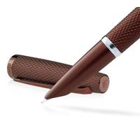 Stylographe Diplomat Viper, finition brun guilloché, plume cachée, point F/M