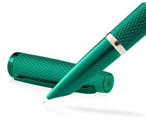 Stylographe Diplomat Viper, vert guilloché, plume cachée F/M