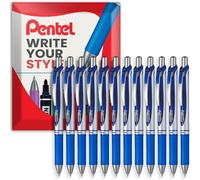 Stylographe Pentel EnerGel XM BL77, encre gel rétractable - 0,7 mm - Contient 54% de matériaux recyclés - Encre bleue