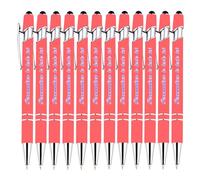 Stylos à bille d'écriture 2 en 1 personnalisés, stylo à bille personnalisé avec logo ou texte, stylo à bille haut de gamme pour les entreprises, remise des diplômes, stylo à encre noire, 12pièces