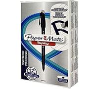 Paper-Mate Stylos à bille Replay – effaçables à 40° – Lot de 12 Noir – Édition limitée