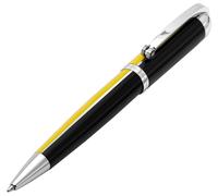 Stylos à bille en laiton/aluminium, pointe moyenne, jaune/noir, édition limitée