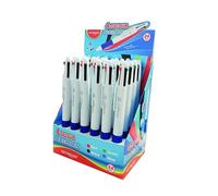 Stylos à bille KEYROAD, 4 couleurs, présentoir, paquet de 24