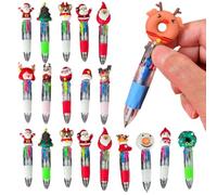 Stylos à bille Marqueurs Écriture Rétractables Multicolores Pour Noël | 20 pièces stylos pour bureau Pour la Maison, le Dortoir, le Travail, la Réunion t Université, Prise de Notes Journa