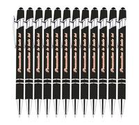 Stylos à bille multicolores personnalisés, stylo à bille personnalisé avec votre nom ou texte, stylo à encre noire pour le personnel de bureau, l'école, les étudiants, stylo grande capacité, 24pièces