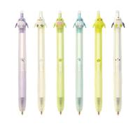 Stylos À Bille Rétractables 6 Pièces À Tête D'Oiseau Écriture Fluide | Anti-Bavure Pointe 0,5 mm Stylos Gel Cartoon En Lot Pour Hommes Femmes Étudiants Enseignants Maison Bureau Classe