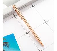 Stylos À Bille Rétractables Métalliques, Cadeaux Pour Étudiants, Mariage, Affaires, Bureau, Signature, Papeterie Scolaire, Or Rose, 10 Pièces/Lot