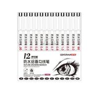 Stylos À Encre Fineliner Noirs Imperméables, Pour Croquis, Dessin, Pour Documents, Illustration D'artiste De Bande Dessinée, Stylos D'art À Pointe Fine Pour Enfants