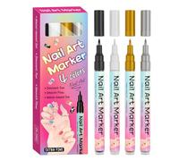 Stylos À Ongles - 5,39 * 1,81 Pouces Outils À Ongles, Stylo De Peinture | Outil De Clouage Portable À Pointes Fines Colorées, Marqueur De Surbrillance De Pointage De Crayon De Gribouillage | Pour Déco