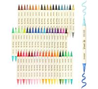 Stylos acryliques à double embout, pinceaux-stylos, 120 couleurs, encre acrylique à base d'eau, pour papier, pierre, bois, verre, tissu