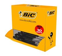 Stylos bille Bic M10 rétractable noir - lot de 100 dont 10 gratuits