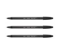 Stylos Bille Cristal Exact Pointe Ultra Fine - BIC - Lot de 3 - Noir