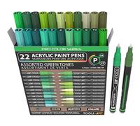 Tooli Marqueur Acrylique Set Vert 22 Couleurs Ef 07mm