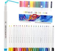 Stylos De Peinture Acrylique Pour Peinture De Roche, 24 Couleurs Vives, Kit De Marqueurs De Peinture Pour Pierre De Verre, Tissu En Bois, Métal, Céramique, Fournitures Artisanales
