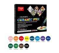 Stylos De Peinture Acrylique Pour Peinture De Roche, Pierre, Céramique, Tissu, Bois, Toile, Métal, Ensemble De 12 Marqueurs De Peinture Acrylique À Pointe Moyenne
